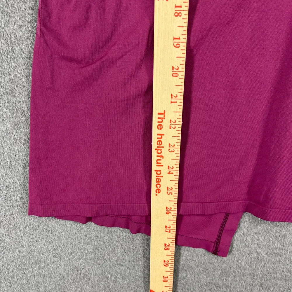 Athleta‎ Tank Top Womens Medium Purple Seamless Pointelle Split Back Activewear